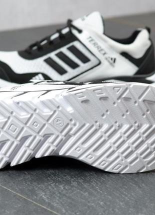 Чоловічі кросівки adidas білі сітка / smb4 фото