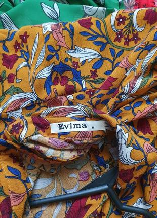 Натуральная блуза цветочная свободного кроя с цветами2 фото