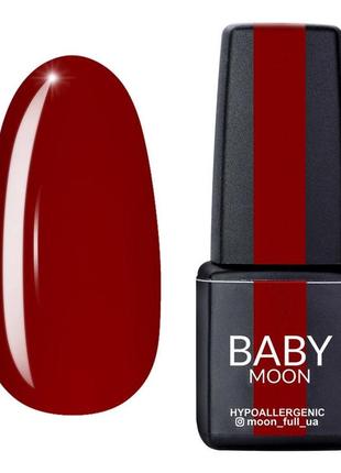 Гель лак baby moon red chic gel polish 002, 6 мл