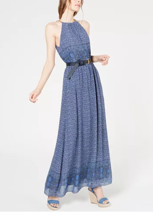 Michael kors. роскошное брендовое платье, сарафан майкл корс. belted printed maxi dress. винтаж