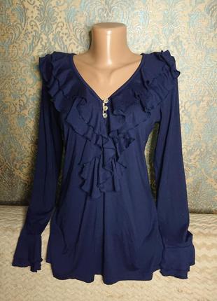 Красивая женская блуза с рюшами р.44/46 блузка блузочка кофта1 фото