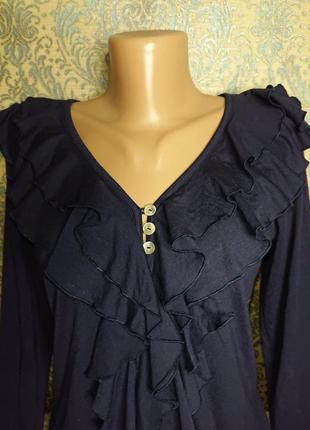 Красивая женская блуза с рюшами р.44/46 блузка блузочка кофта2 фото