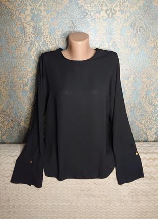 Женская черная блуза р.44/46/48 блузка блузочка3 фото