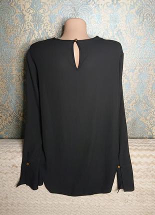 Женская черная блуза р.44/46/48 блузка блузочка7 фото