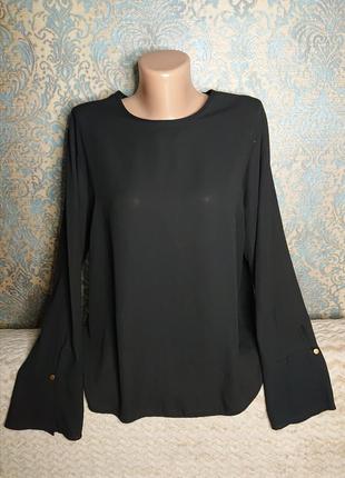 Женская черная блуза р.44/46/48 блузка блузочка8 фото