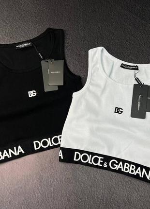 Черный и белый топ dolce&amp;gabbana