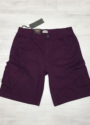 Firetrap original фірмові чоловічі кежуал бордові шорти карго