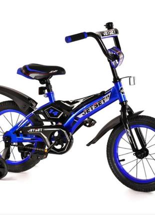 Тор! велосипед двоколісний дитячий jet set (колеса 14, 16, 18 дюймів) 14", синій