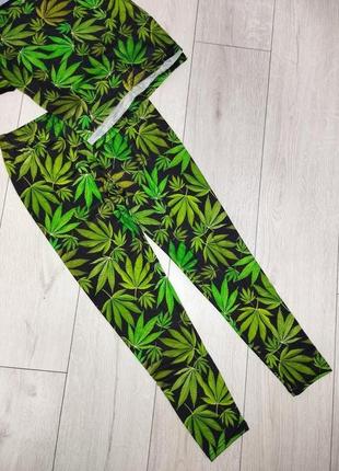 Комплект с ярким принтом cannabis amsterdam designs1 фото