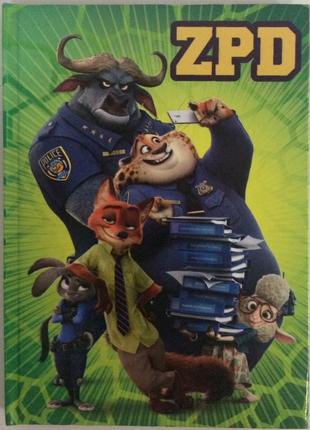 Блокнот для нотаток а6, тверда обкладинка, 48 листів офсет, клітинка, "zootopia" "все за справу" 20 (шт. ), ц724007у