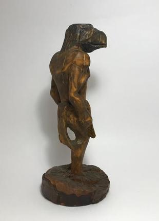 Статуетка з дерева, фігура дерево, статуетка "індіець орел", скульптура з дерева, фігура дерев'яна8 фото