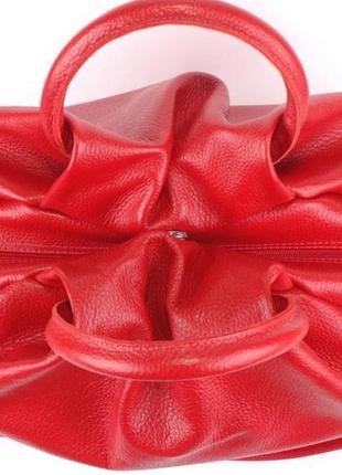 Цікава жіноча сумка з натуральної шкіри вишневий5 фото