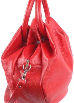Цікава жіноча сумка з натуральної шкіри вишневий3 фото
