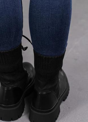 Ботинки женские fashion horseshoe 3368 39 размер 25 см черный4 фото