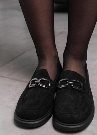 Лоферы женские fashion ollie 3586 38 размер 24,5 см черный4 фото