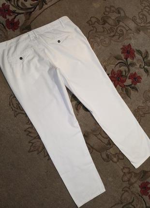 Натуральні-коттон,літні білі,звужені штани-джинси з кишенями,великого розміру,yessica c&a4 фото