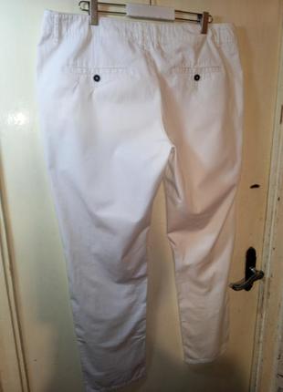 Натуральні-коттон,літні білі,звужені штани-джинси з кишенями,великого розміру,yessica c&a8 фото