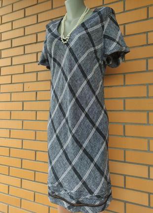Сукня міді класичного крою льон2 фото