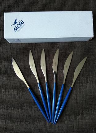 Нож столовый morinox, италия, синий, набор 6 шт.