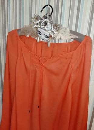 Легкая блуза кораллового цвета 18-20 размер5 фото