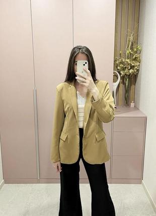 Жіночий піджак бежевий, пиджак кемел беж