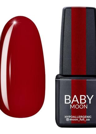 Гель лак baby moon red chic gel polish 004, 6 мл