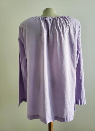 Шикарна брендова котонова блузка з вишивкою5 фото