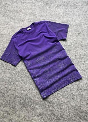 Монограмна футболка dior monogram printed t-shirt purple