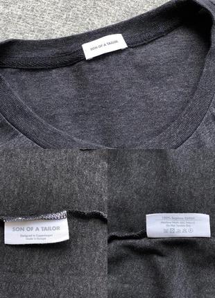 Базова футболка son of a tailor supima cotton slim fit t-shirt x2 grey/peach4 фото