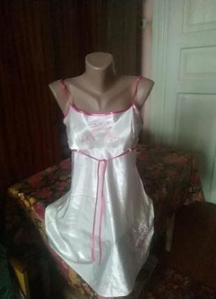 Сатиновая майка ночнушка