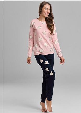 Пижама женская с штанами звезды 11622