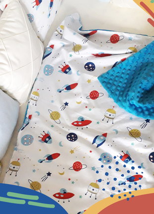 Комплект в детскую кроватку "космос" для мальчика