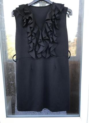 Платье с воланами, чорне плаття, чорное платье
