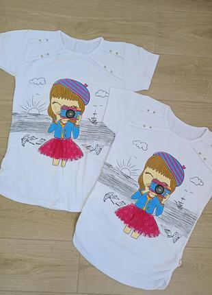 Футболка-туника с 3d декором