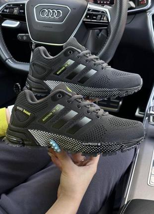 Классические кроссовки adidas marathon серые/ классические кроссовки адедас маратон серие, чёрные1 фото