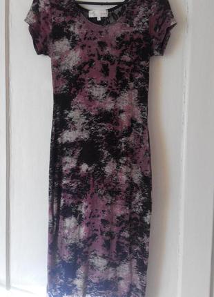 Платье миди, приталенное, с ажурным вырезом на плечах; cameo rose, m1 фото