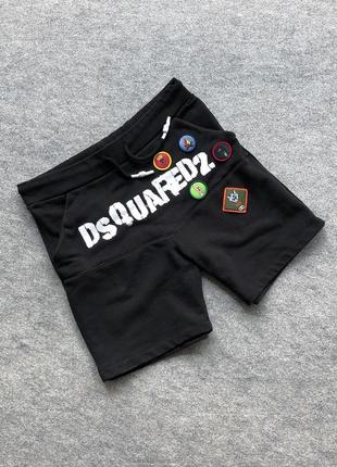 Шикарные шорты dsquared2 patchwork sweat shorts black