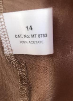 100% ацетат. легкая натуральная юбка на лето коричневая collection стиль y2k6 фото