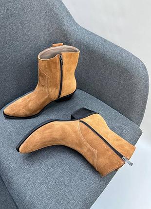 Замшевые казаки терракот ржи