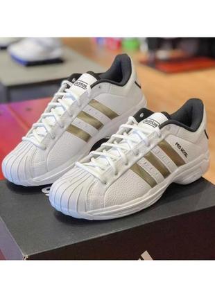 Мужские белые кроссовки adidas pro model 2g low footwear
 42 размер