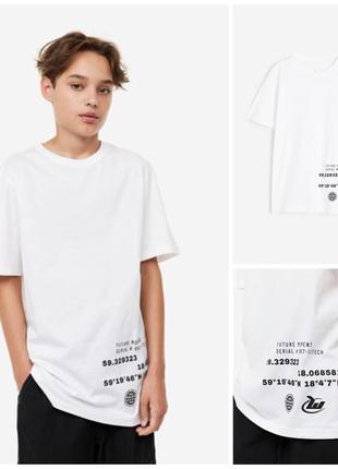 12-14 стильная футболка h&amp;m для подростка