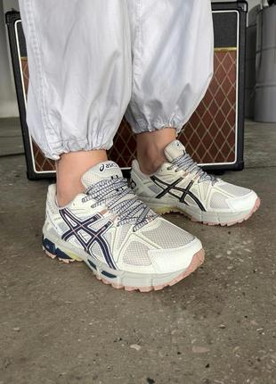 Кроссовки asics gel-kahana 8 beige blue2 фото