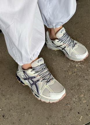 Кроссовки asics gel-kahana 8 beige blue3 фото