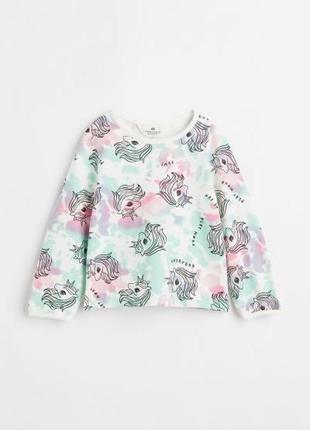 Свитшот кофта реглан h&m на девочку 2-4-6 лет 98/104 110/116 см hm худи толстовка