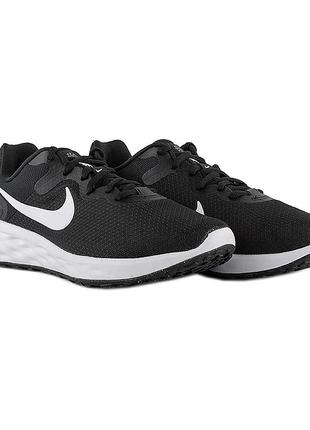 Мужские кроссовки nike revolution 6 черный 44.5 (dc3728-003 44.5)5 фото