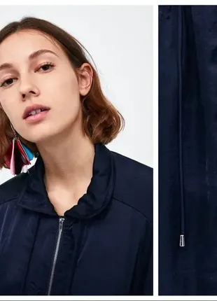 Тренч плащ сатіновий оверсайз довгий zara3 фото