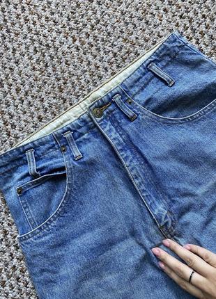 Кежуал классические винтажные голубые джинсы на высокой посадке2 фото