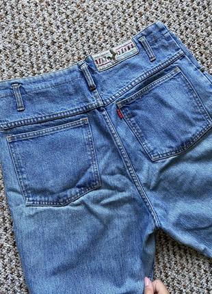 Кежуал классические винтажные голубые джинсы на высокой посадке4 фото