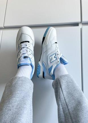 Кроссовки new balance 550 white blue2 фото