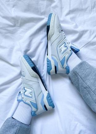 Кроссовки new balance 550 white blue3 фото